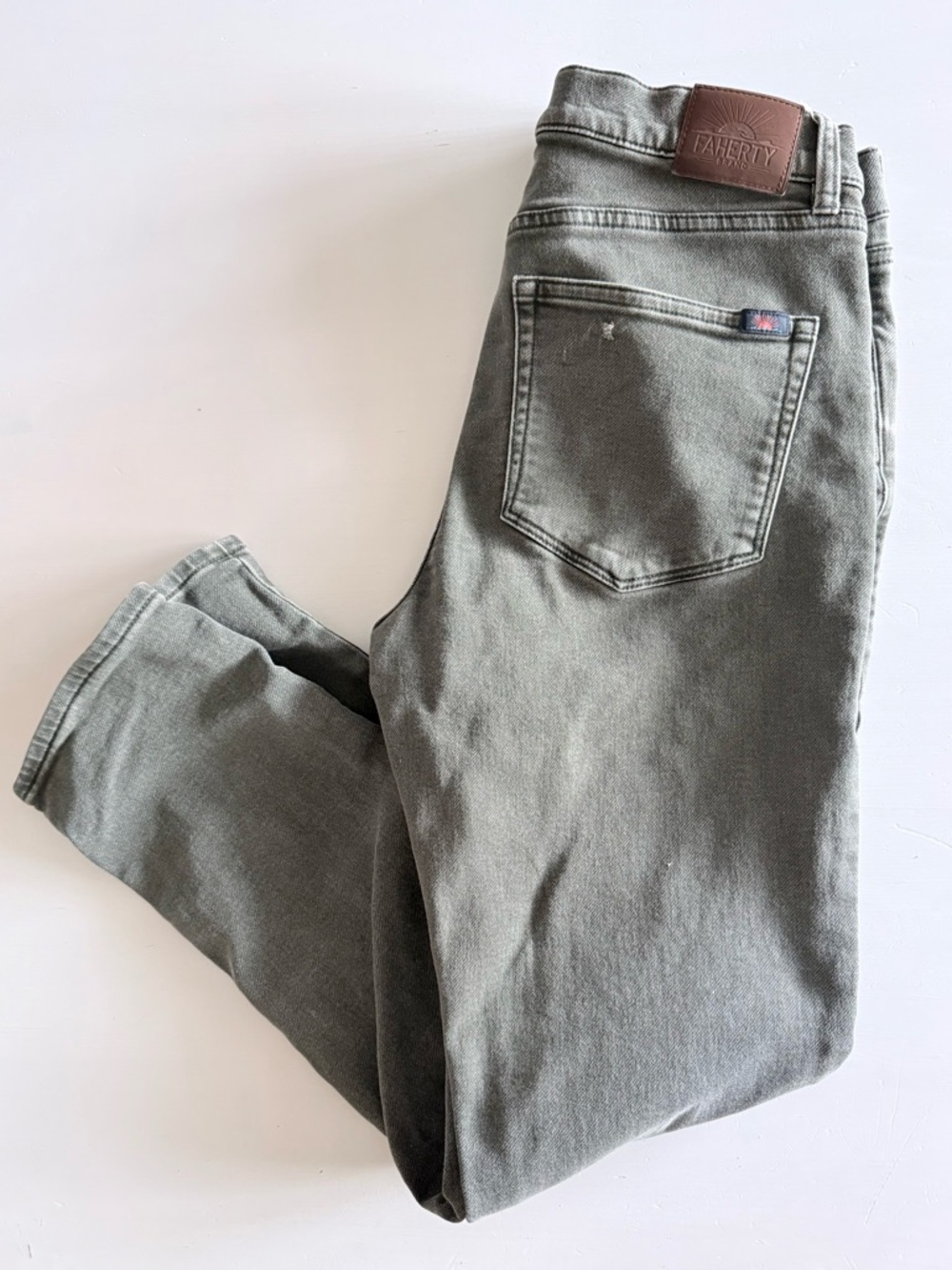 Faherty Men's Stretch Terry 5 Pocket Pants 31 waist